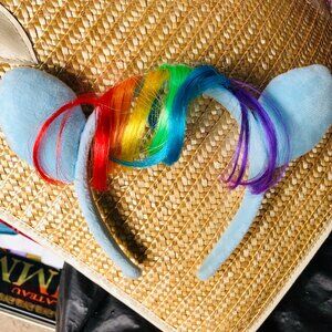 My Little Pony Rainbow Dash Kids Headband Hasbro Plush Ears with Rainbow